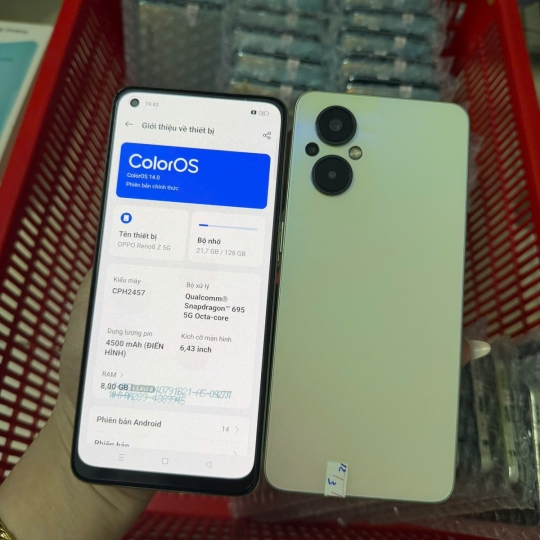 ĐIỆN THOẠI OPPO RENO 8Z (8/128) MAIN ZIN MÀN ZIN HÃNG